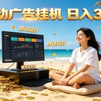 AI自动广告挂机 日入350+ 真正做到躺赚式变现，根本花不完！