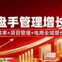操盘手管理增长课：组织效率+项目管理+电商全域增长实战