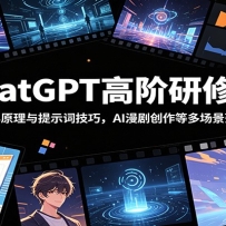 ChatGPT高阶研修课：解析工具原理与提示词技巧，AI漫剧创作等多场景落地应