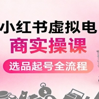 小红书虚拟电商实操课：选品起号+AI 内容创作+店铺运营+引流私域+自动化发