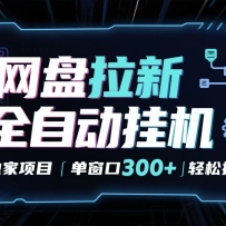 网盘全自动拉新掘金 独家项目 长期稳定 单窗口日入300+ 可矩阵！！！