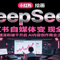DeepSeek绘画+小红书自媒体变现全流程，迅速涨粉破千开启AI内容创作商业之