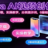 Sora AI视频创作课：多设备下载，实操教学，分类提示词，0基础快速出片