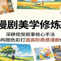 AI漫剧美学修炼课：深耕视觉叙事核心手法，精通构图色彩打造高阶质感漫剧作