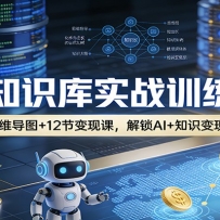 AI知识库实战训练营：36天思维导图+12节变现课，解锁AI+知识变现新路径