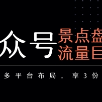 公众号流量主-景点盘点 流量巨大 多平台布局享3份收益