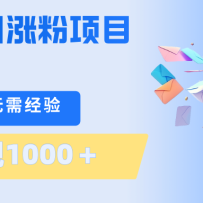 刚需千川涨粉项目，一部手机无需技术，单日变现1000＋当天做当天见收益