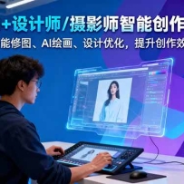 AI+设计师/摄影师智能创作课：智能修图、AI绘画、设计优化，提升创作效率