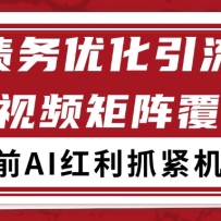 小红书某音债务优化赛道引流获客 自热矩阵日引200+