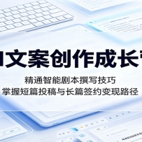 AI文案创作成长营：精通智能剧本撰写技巧，掌握短篇投稿与长篇签约变现路径