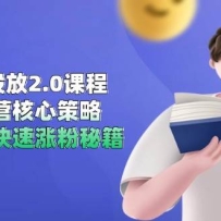 短视频投放2.0课程，直播运营核心策略，连怼视频快速涨粉秘籍
