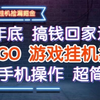 25年底搞钱回家过年，CSGO游戏挂机掘金，纯手机操作超简单