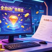 全自动广告掘金，日入300+。全程Ai自动化运行，解放双手，时间自由。收益稳