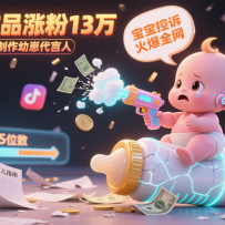 用AI制作幼崽代言人，宝宝的控诉火爆全网，15条作品涨粉13万，单号月入5位