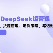 小红书DeepSeek运营课，选品技巧、货源管理、定价策略、笔记封面制作
