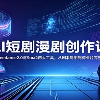 AI短剧漫剧创作课：玩转Seedance2.0与 Sora2两大工具，从剧本制图到商业片