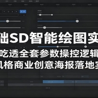 零基础SD智能绘图实战课：吃透全套参数操控逻辑，多风格商业创意海报落地实
