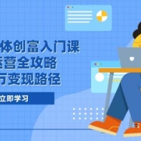 2025自媒体创富入门课，平台运营全攻略，月入2万变现路径