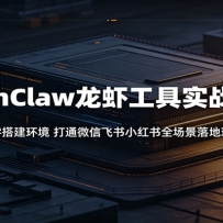 OpenClaw龙虾工具实战教程：从零搭建环境，打通微信飞书小红书全场景落地玩