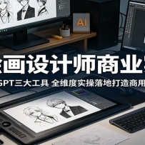 AI绘画设计师商业实战：SD/MJ/GPT三大工具，全维度实操落地打造商用设计作