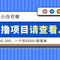 创作分成计划新人小白可做项目，一天100-300，一个月5000+很简单