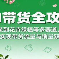 AI带货全攻略，从服装到花卉绿植等多赛道，教你用AI实现带货流量与销量双提