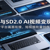 Veo3.1与SD2.0 AI视频变现实操课课：结合即梦平台画面衔接，短视频批量创作