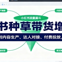 小红书种草带货增长课：从底层逻辑到内容生产、达人对接、付费投放，全链路