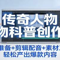 传奇人物万物科普创作课：文案准备+剪辑配音+素材工具，轻松产出爆款内容
