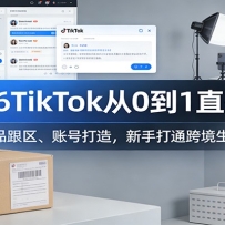 2026TikTok从0到1直播课：选品跟区、账号打造，新手打通跨境生意