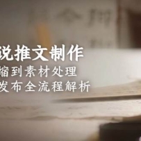 爆款小说推文制作，从文案浓缩到素材处理，视频剪辑发布全流程解析