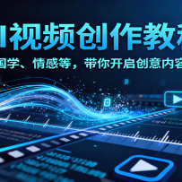 AI视频创富课，含育儿、国学、情感等赛道，带你开启创意内容制作之旅