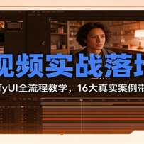 AI视频实战落地课：Sora+ComfyUI全流程教学，16大真实案例带你轻松出片