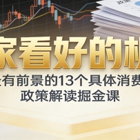公众号付费文章：国家看好的机会，未来最有前景的13个具体消费赛道，政策解