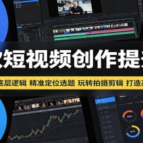 爆款短视频创作提升课：拆解内容底层逻辑，精准定位选题玩转拍摄剪辑打造高