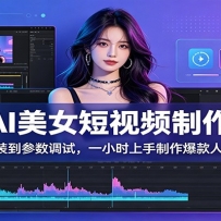 抖音AI美女短视频制作指南：从软件安装到参数调试，一小时上手制作爆款人物