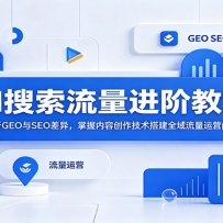 AI搜索流量进阶教程：解析GEO与SEO差异，掌握内容创作技术搭建全域流量运营