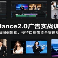 Seedance2.0广告实战训练营：AI做图做影视，模特口播带货全赛道复刻