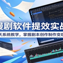 AI漫剧软件提效实战营：十二天系统教学，掌握剧本创作制作变现技能