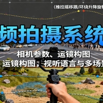 视频拍摄系统课：相机参数、运镜构图，视听语言与多场景短片制作