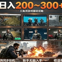 日入200~300+ 三角洲全自动搬砖项目，新手零门槛即可无脑入手