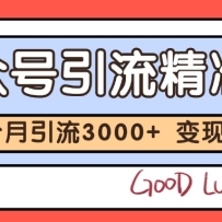 公众号精准粉引流玩法 2个月3000+精准粉 变现30万+