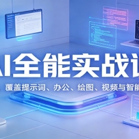 AI全能实战课：从基础到高阶，覆盖提示词、办公、绘图、视频与智能体全场景