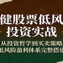 稳健股票低风险投资实战：从投资哲学到买卖策略，低风险盈利体系完整搭建