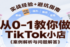 从0-1教你做TikTok小店，基础认知、小店操作、选品及变现等，附案例与常见