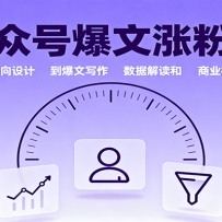 公众号爆文涨粉课：从内容方向设计到爆文写作，数据解读和商业模式布局