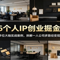 2026个人IP创业掘金大课：汇集多位大咖实战案例，拆解一人公司多路径变现打