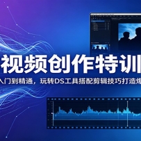 AI视频创作特训营：零基础入门到精通，玩转DS工具搭配剪辑技巧打造爆款视频