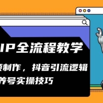 数字人IP全流程教学，AI短视频制作，抖音引流逻辑，养号实操技巧