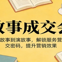 《故事成交会》从找故事到演故事，解锁服务营销成交密码，提升营销效果
